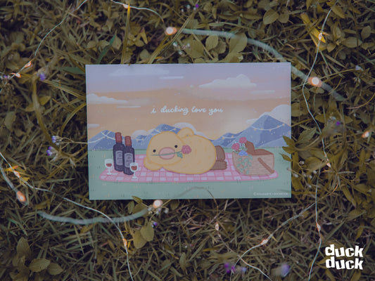 "I ducking love you" Postcard (Exclusively designed by @rissaartt)