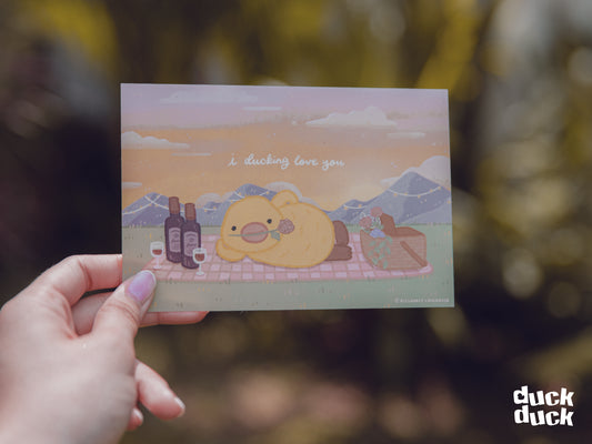 "I ducking love you" Postcard (Exclusively designed by @rissaartt)